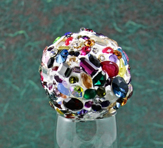 Close Up of Swarovski Crystal Mosaic Onament